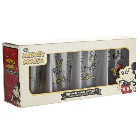 Libbey Juego de Vasos Personajes Disney 4 Piezas Transparentes - Envío Gratuito