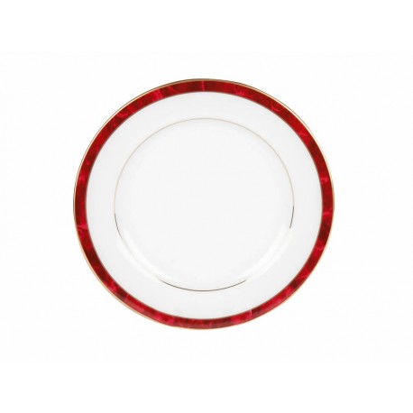 Noritake Plato Trinche Marble Blanco Rojo - Envío Gratuito