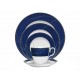 Noritake Vajilla Platinum Wave Indigo 96 Piezas Blanco - Envío Gratuito