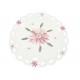 Blanme Carpeta Redonda Blanme Blanco Rosa Gerbera HRL-365-19 - Envío Gratuito