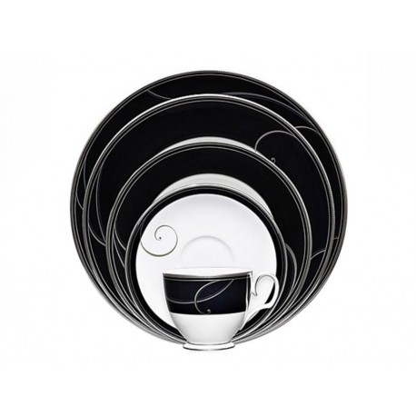 Noritake Vajilla Platinum Wave Ebony 96 piezas - Envío Gratuito