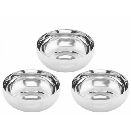 Set de 3 Bowls ALM-405-S3-M Martha Debayle Home plata - Envío Gratuito