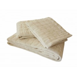 D Almeida Colcha Matri-Queen Size Beige Geometric - Envío Gratuito