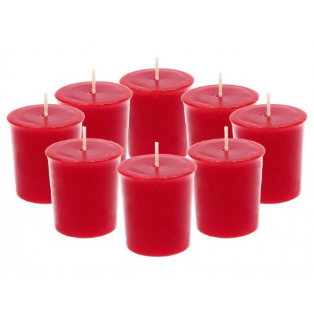 Haus Paquete de 8 Velas Flat Rojo - Envío Gratuito