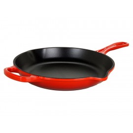 Le Creuset Skillet con Asa Insignia 26 cm Rojo Cherry - Envío Gratuito