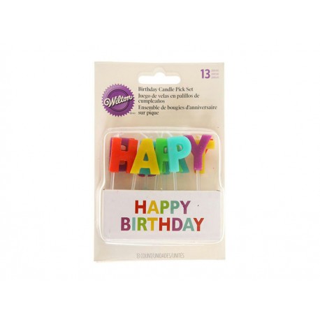 Wilton Velas de Letras Happy Birthday - Envío Gratuito