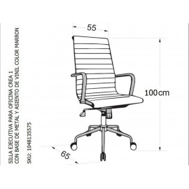 Silla Giratoria Intermazal Crea Contemporánea marrón - Envío Gratuito