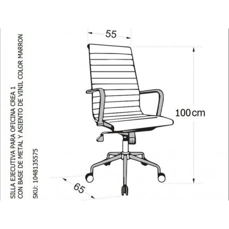 Silla Giratoria Intermazal Crea Contemporánea marrón - Envío Gratuito