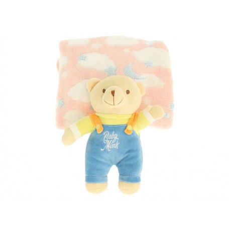 Cobija y peluche Baby Mink BM191 rosa - Envío Gratuito