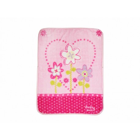 Baby Mink Cobertor Baby Bag Flores Rosa - Envío Gratuito