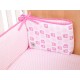 Nap Bumper Búhos Protector para Cuna 70 X 130 Rosa - Envío Gratuito