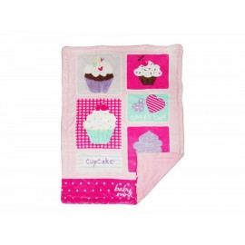 Baby Mink Cobertor Conformink Plus Cupcake Rosa - Envío Gratuito