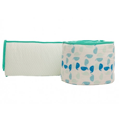 Nap Bumper Ballena Protector para Cuna 95 X 140 Azul - Envío Gratuito