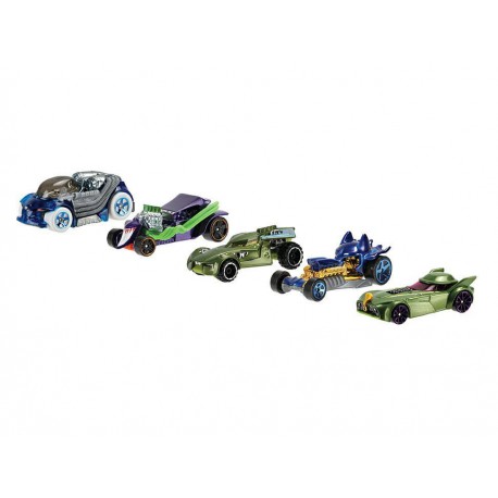 Paquete de 5 Autos Hot Wheels Batman & Villanos - Envío Gratuito