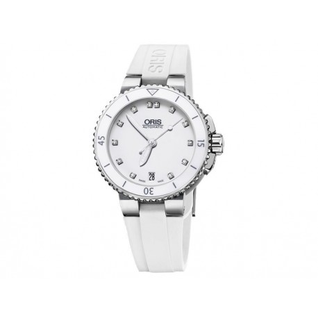 Reloj para dama Oris Aquis 733 7652 4191 RS blanco - Envío Gratuito