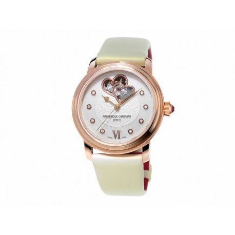 Frederique Constant Ladies Automatic FC-310WHF2P4 Reloj para Dama Color Beige - Envío Gratuito