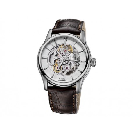 Reloj unisex Oris Cultura 734 7670 4051 LS café obscuro - Envío Gratuito