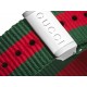 Gucci Dive YA136206 Reloj Fino Unisex Color Verde/Rojo - Envío Gratuito