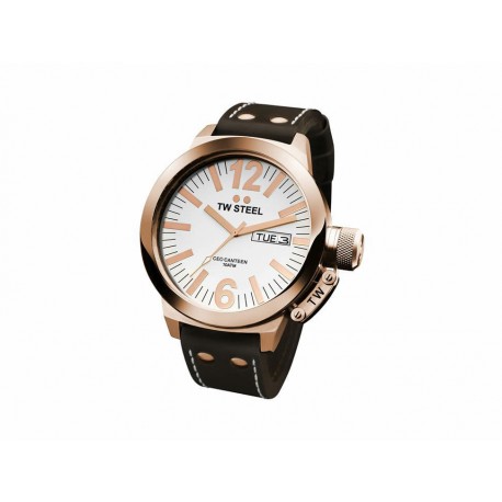 Reloj unisex Tw Steel Canteen CE1017 café obscuro - Envío Gratuito