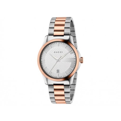 Gucci G-Timeless YA126447 Reloj Fino para Dama Color Acero/Oro Rosado - Envío Gratuito