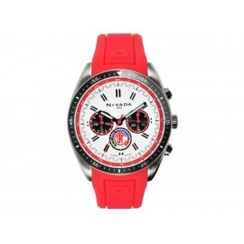 Reloj para caballero Nivada Fans Collection Club Deportivo Toluca NP17332TOL rojo - Envío Gratuito