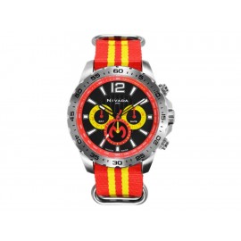 Reloj para caballero Nivada Fans Collection Club Monarcas NP17351MON rojo/amarillo - Envío Gratuito