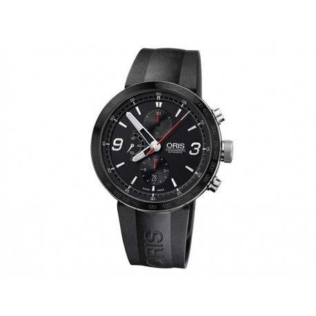 Reloj unisex Oris Automovilismo 674 7659 4174 RS negro - Envío Gratuito