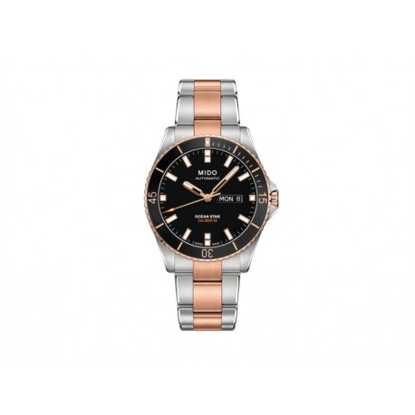 Mido Ocean Star Capitan II M0264302205100 Reloj para Caballero Color Acero/Oro Rosa - Envío Gratuito