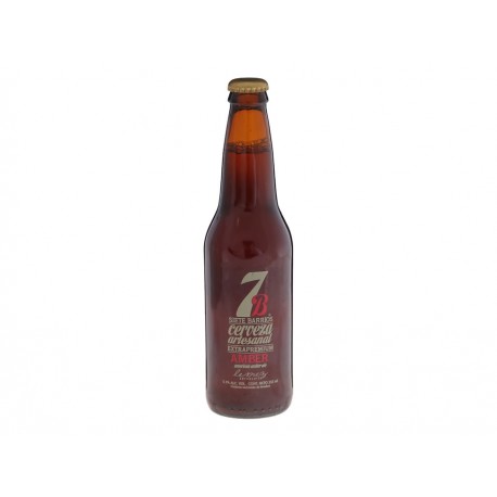 Paquete de 6 Cervezas 7 Barrios American Amber Ale 355 ml - Envío Gratuito